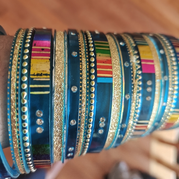 Elegant Multicolor Bangles Set - Picture 4 of 8